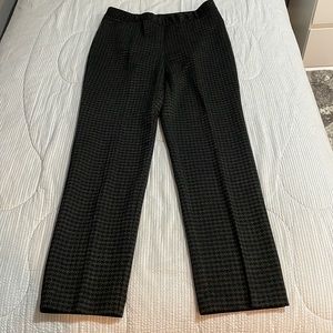 J. Jill Women’s Ponte Slim Leg pants dark charcoal/black pattern size small